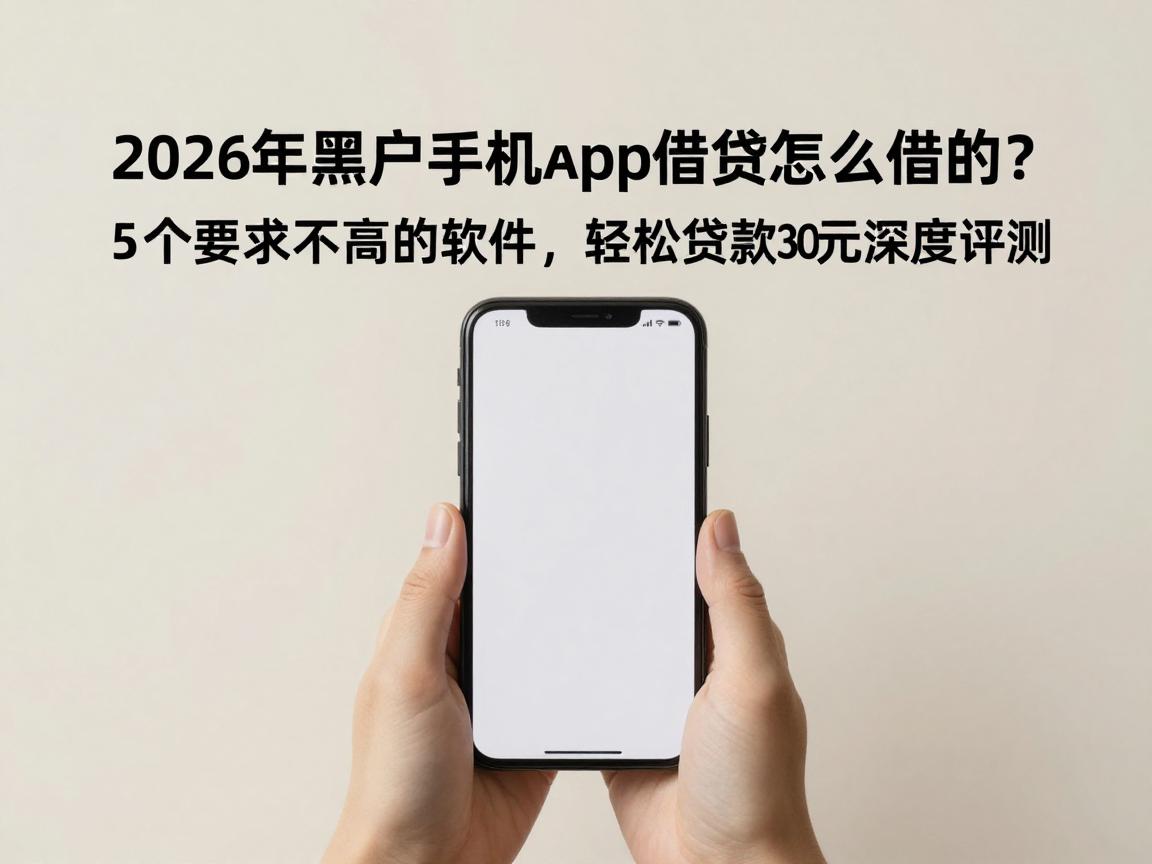 2026年黑户手机app借钱怎么借的？5个要求不高的软件，轻松贷款30000元深度评测