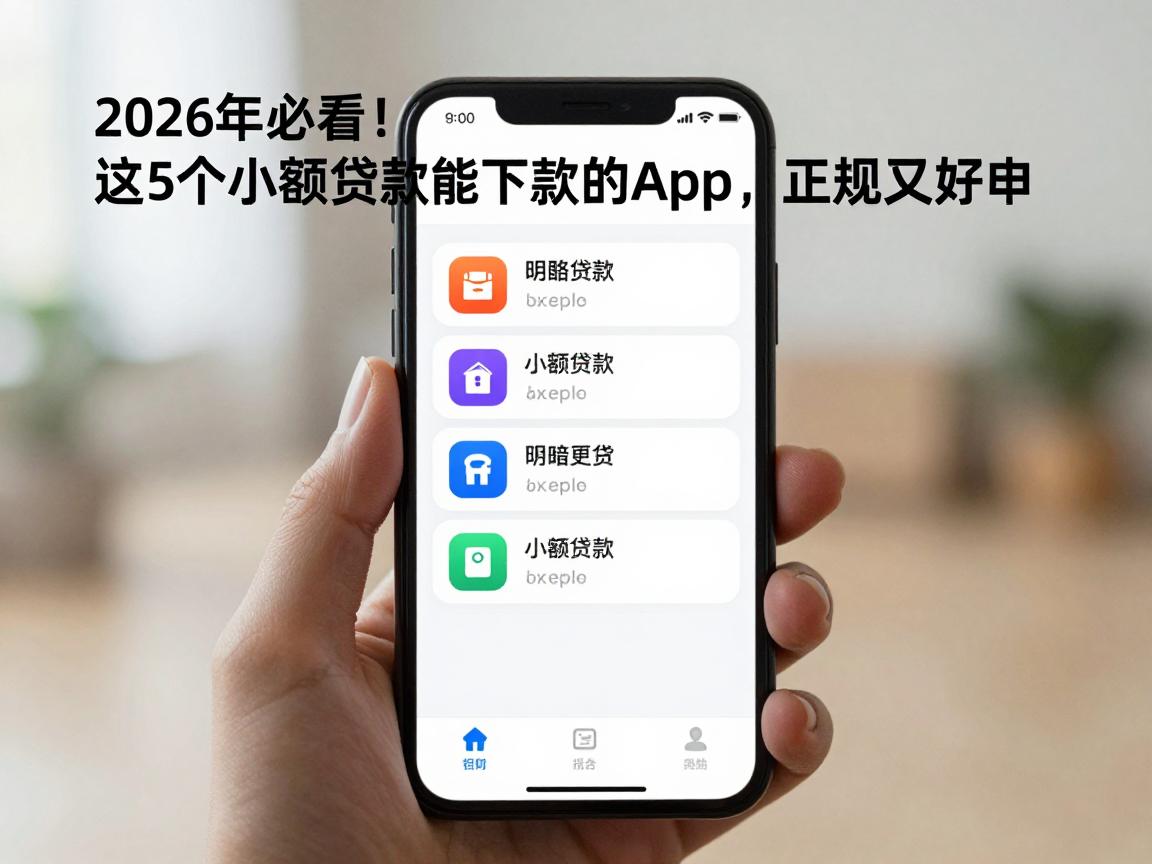 2026年必看！这5个小额贷款能下款的app，正规又好申