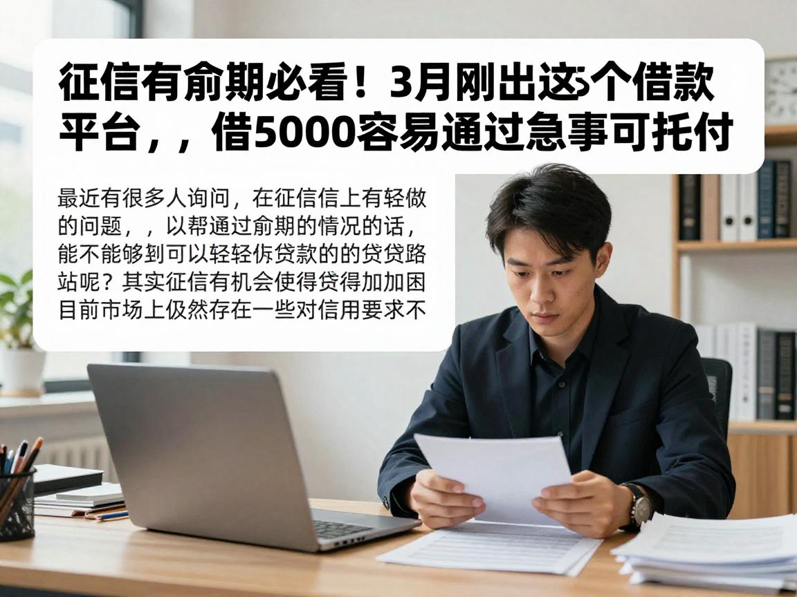征信有逾期必看！3月刚出这5个借款平台，借5000容易通过急事可托付