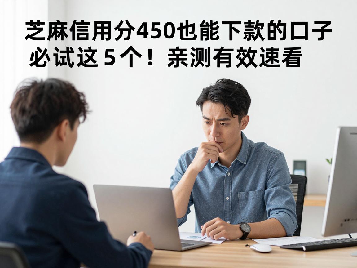 芝麻信用分450也能下款的口子必试这5个！亲测有效速看