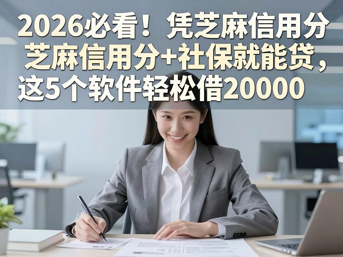 2026必看！凭芝麻信用分+社保就能贷，这5个软件轻松借20000