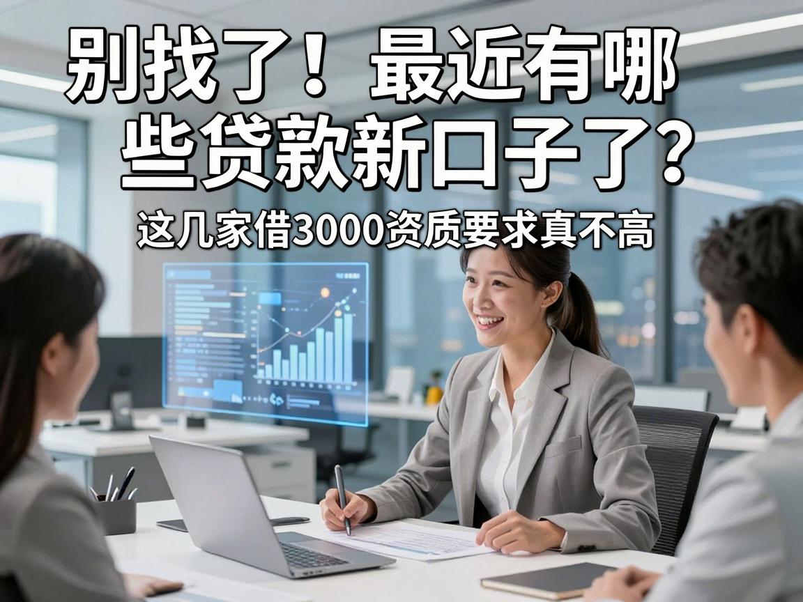 别找了！最近有哪些贷款新口子了？这几家借3000资质要求真不高