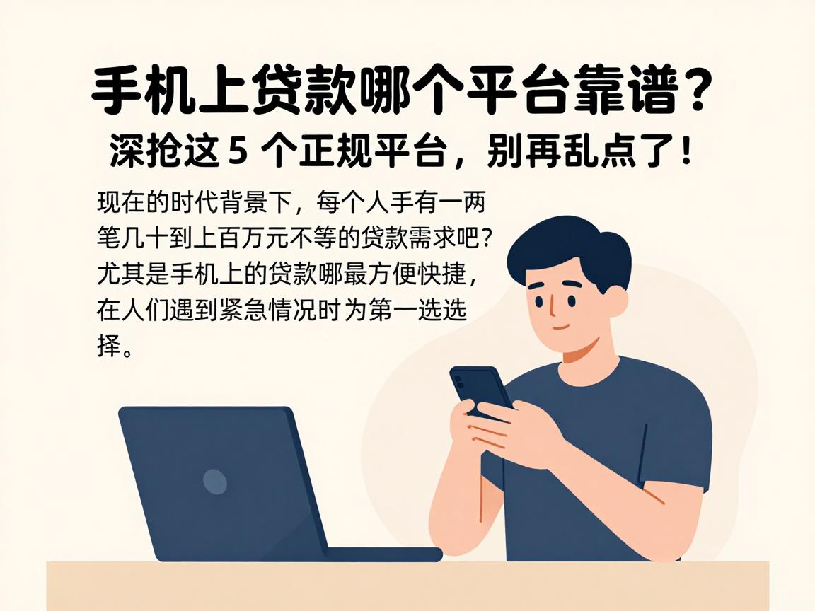 手机上贷款哪个平台靠谱？深挖这5个正规平台，别再乱点了！