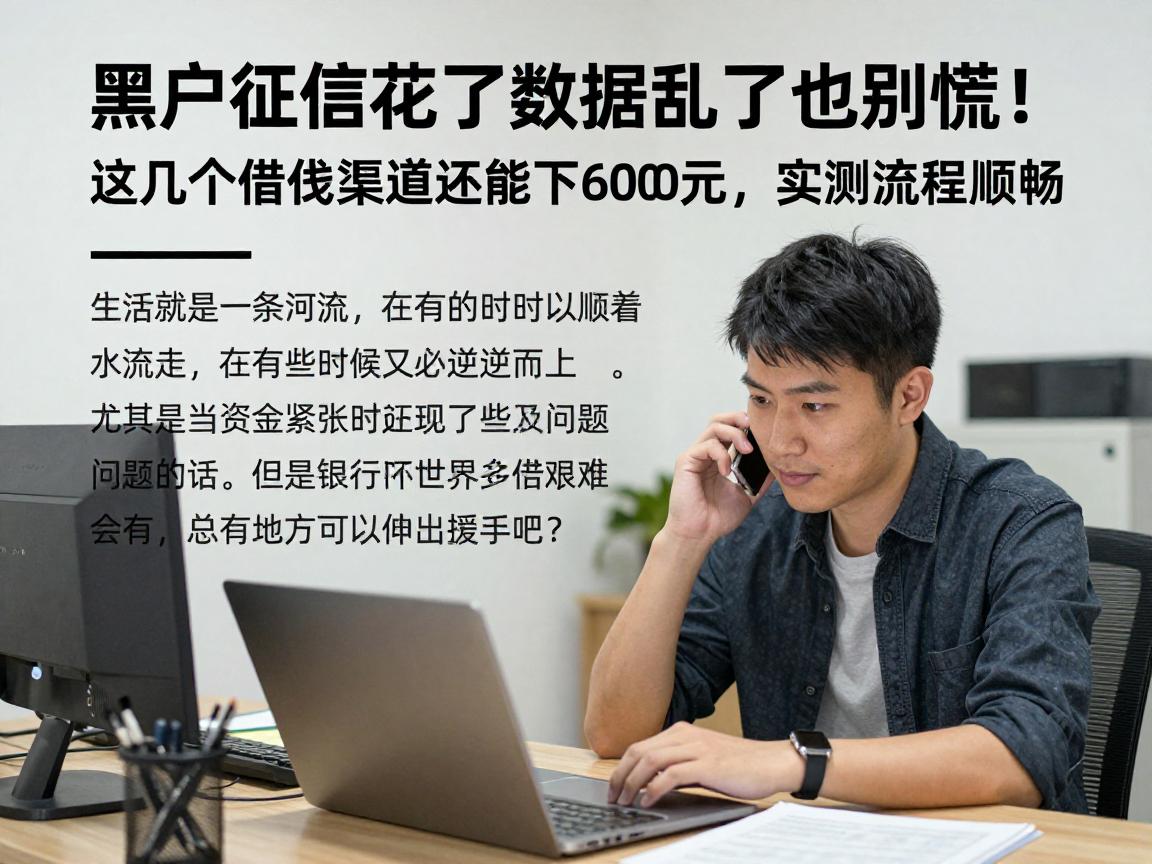 黑户征信花了数据乱了也别慌！这几个借钱渠道还能下6000元，实测流程顺畅