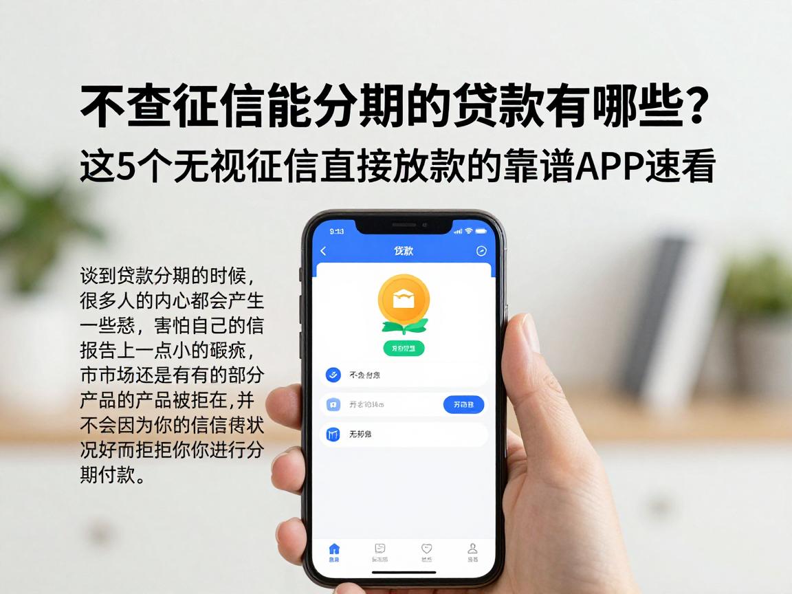 不查征信能分期的贷款有哪些？这5个无视征信直接放款的靠谱APP速看
