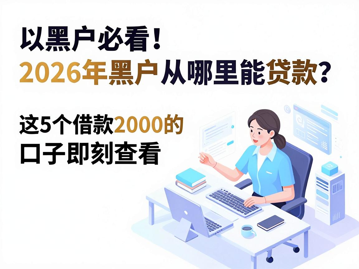 黑户必看！2026年黑户从哪里能贷款？这5个借款2000的口子即刻查看