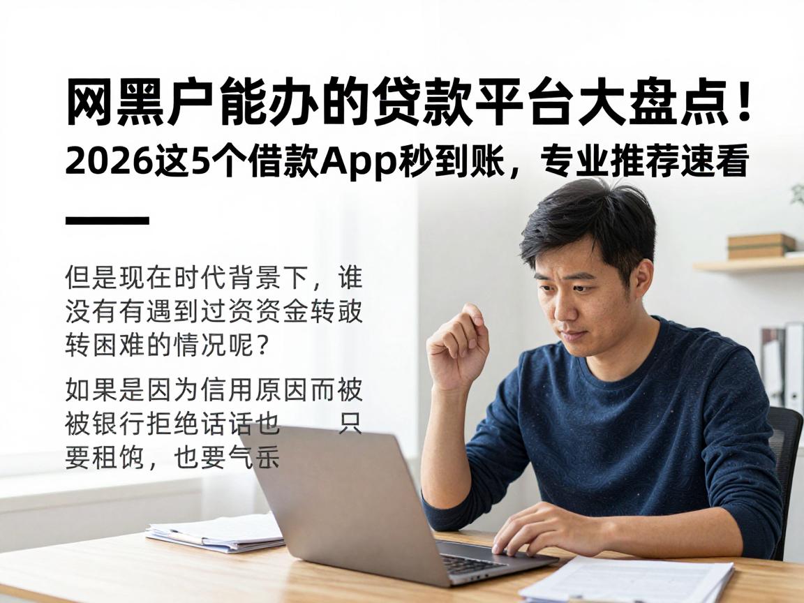 网黑户能办的贷款平台大盘点！2026这5个借款APP秒到账，专业推荐速看