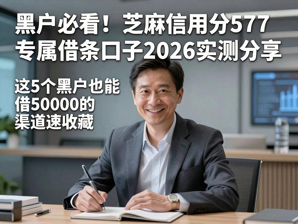 黑户必看！芝麻信用分577专属借条口子2026实测分享，这5个黑户也能借50000的渠道速收藏