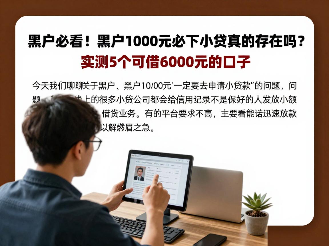 黑户必看！黑户1000元必下小贷真的存在吗？实测5个可借6000元的口子