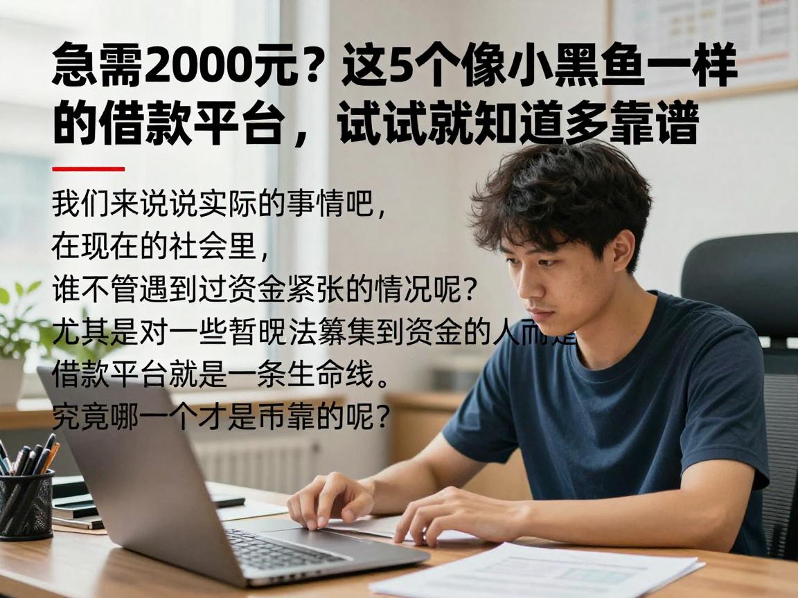 急需2000元？这5个像小黑鱼一样的借款平台，试试就知道多靠谱