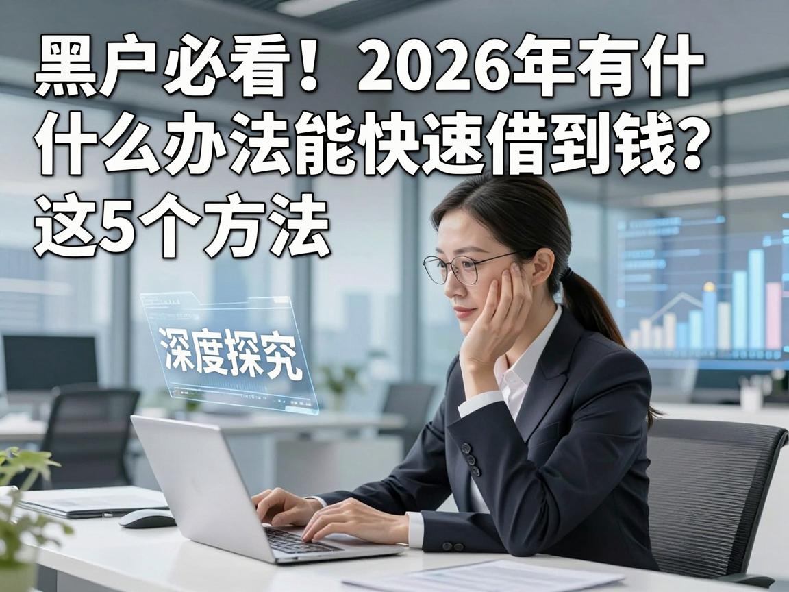 黑户必看！2026年有什么办法能快速借到钱？这5个方法深度探究！