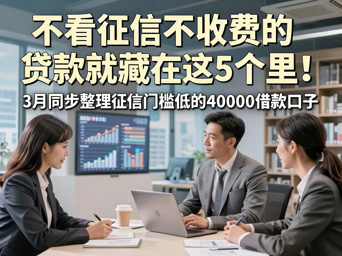 不看征信不收费的贷款就藏在这5个里！3月同步整理征信门槛低的40000借款口子