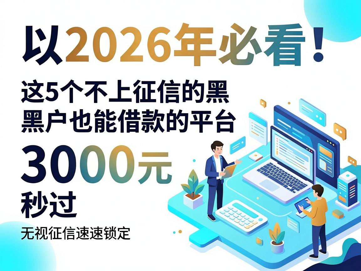 2026年必看！这5个不上征信的黑户也能借款的平台，3000元秒过无视征信速速锁定