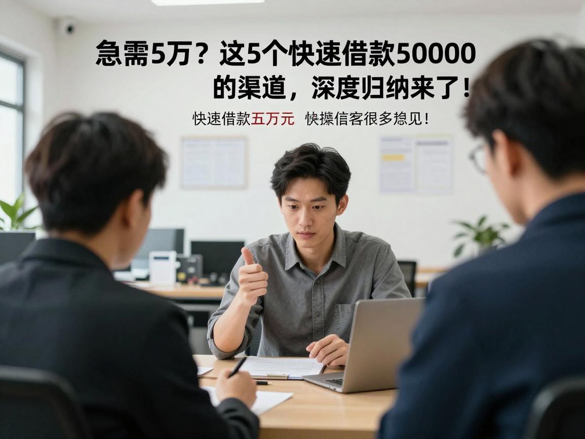 急需5万？这5个快速借款50000的渠道，深度归纳来了！