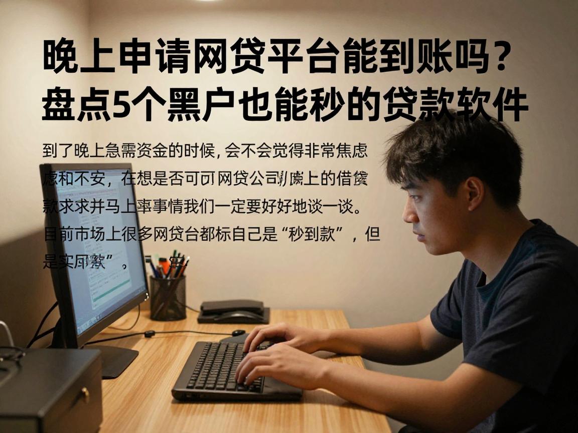 晚上申请网贷平台能到账吗?盘点5个黑户也能秒下的贷款软件
