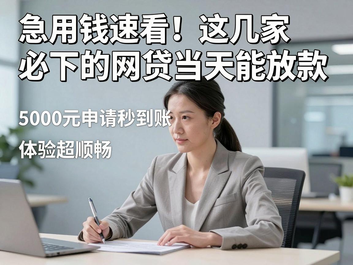 急用钱速看！这几家必下的网贷当天能放款，5000元申请秒到账、体验超顺畅