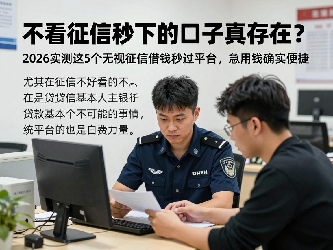 不看征信秒下的口子真存在？2026实测这5个无视征信借钱秒过平台，急用钱确实便捷