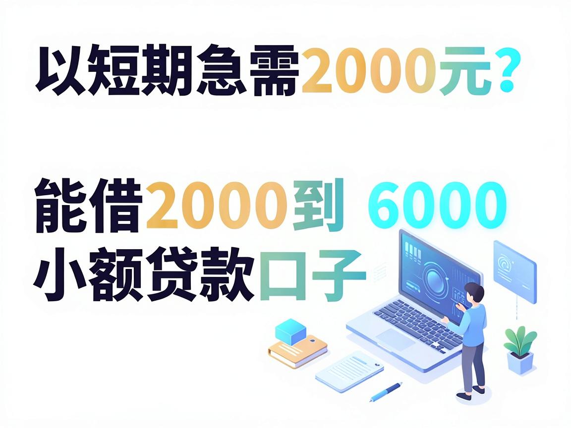 短期急需2000元？盘点5个能借2000到6000的小额贷款口子