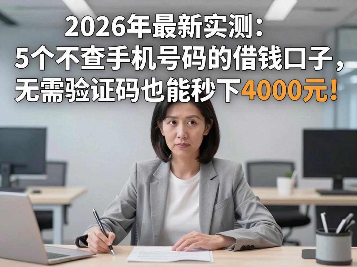 2026年最新实测：5个不查手机号码的借钱口子，无需验证码也能秒下4000元！