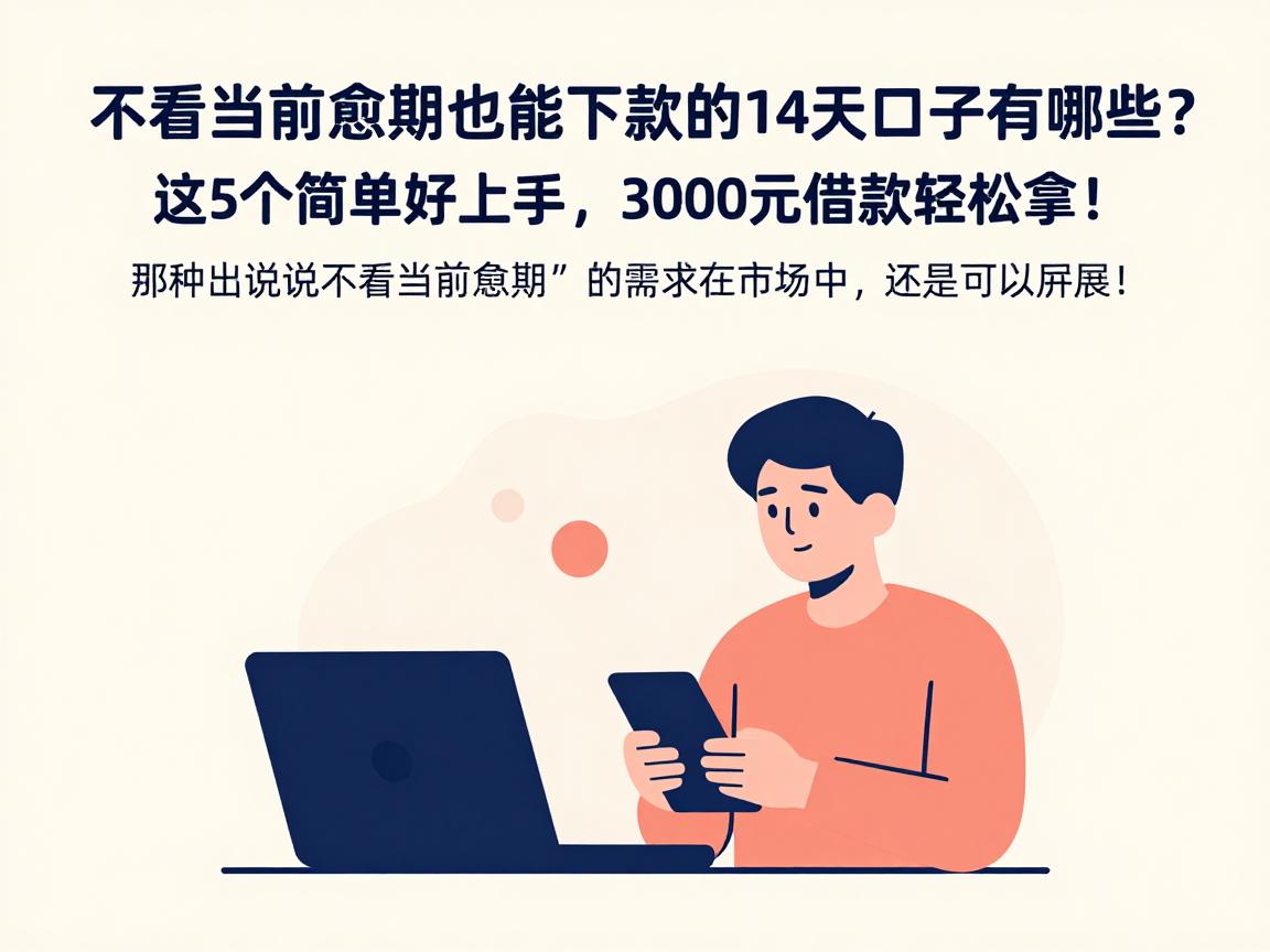 不看当前逾期也能下款的14天口子有哪些？这5个简单好上手，3000元借款轻松拿！