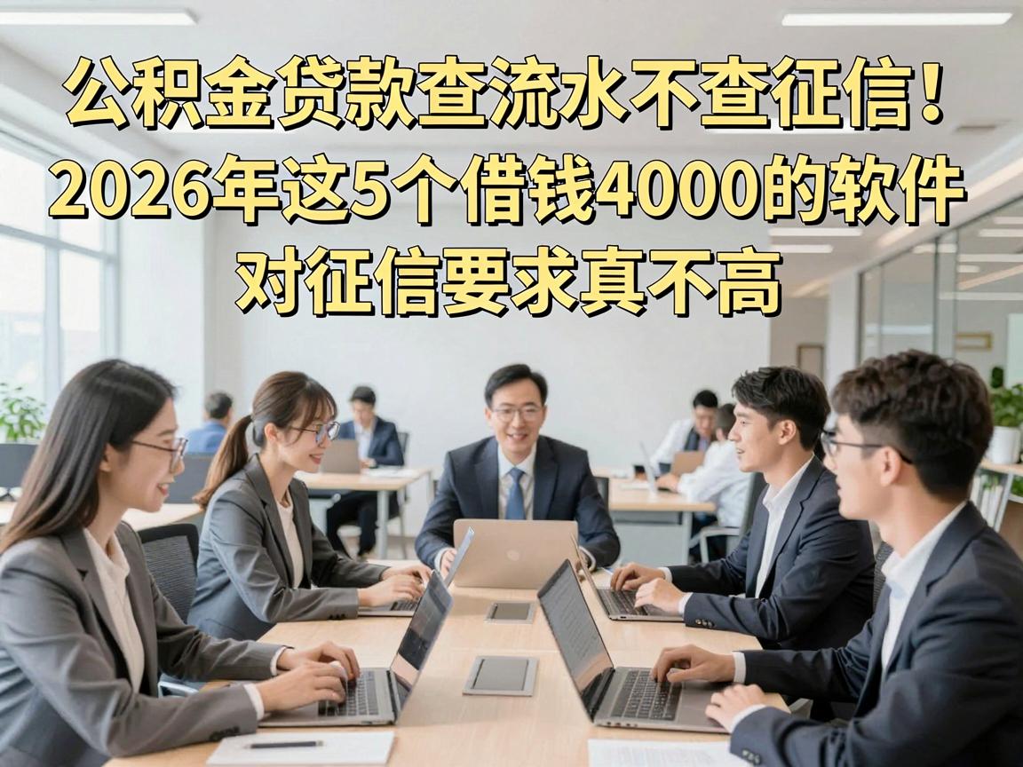 公积金贷款查流水不查征信！2026年这5个借钱4000的软件，对征信要求真不高