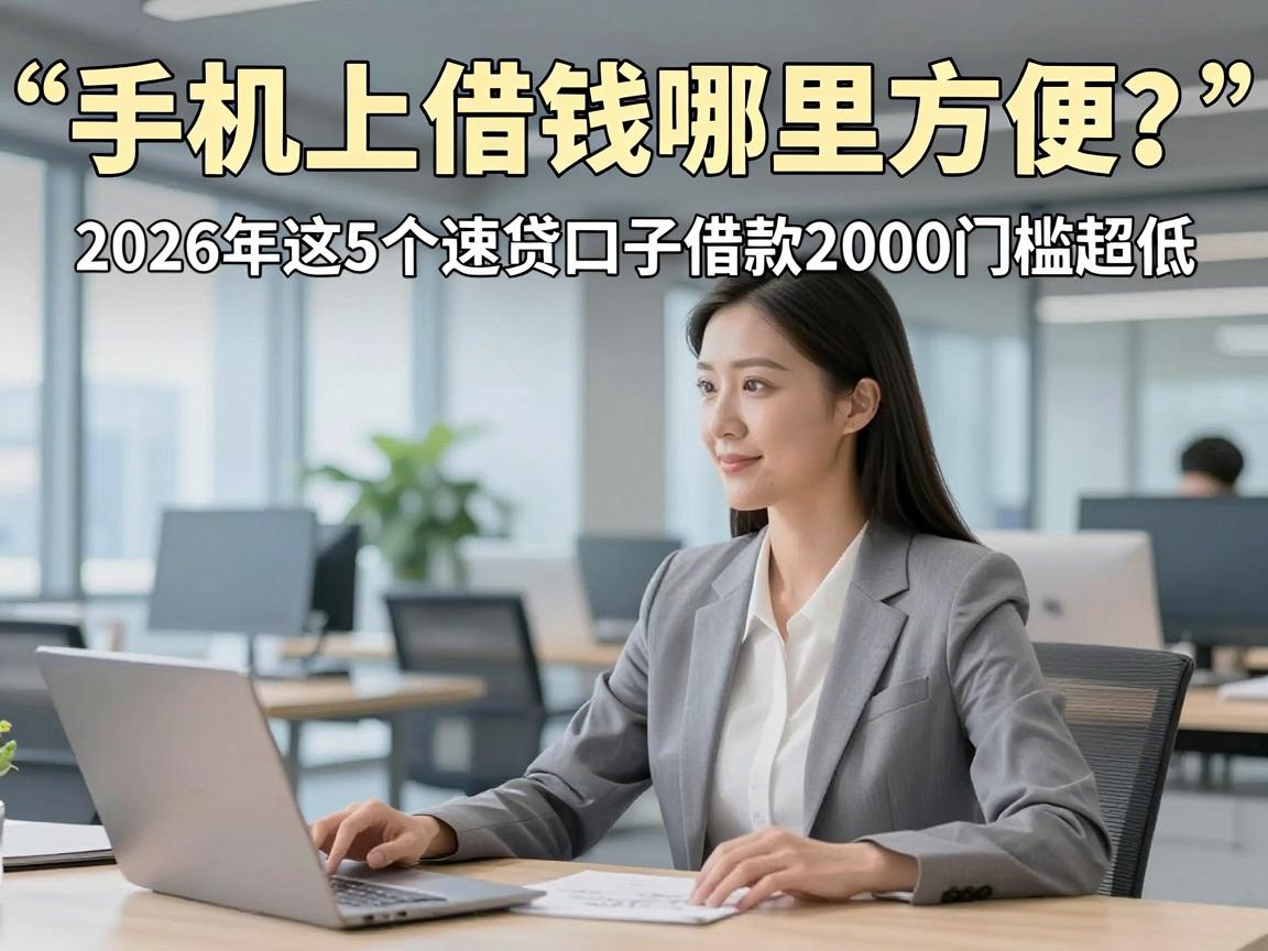 手机上借钱哪里方便？2026年这5个速贷口子借款2000门槛超低！
