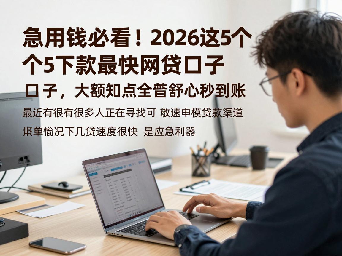 急用钱必看！2026这5个下款最快的小额网贷口子，大额知识点全解析，借钱舒心秒到账