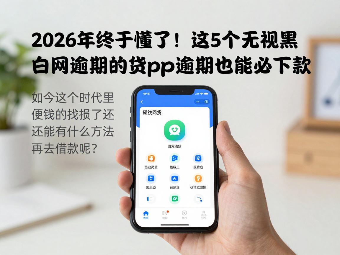2026年终于懂了！这5个无视黑白网贷逾期的借钱app，逾期也能必下款