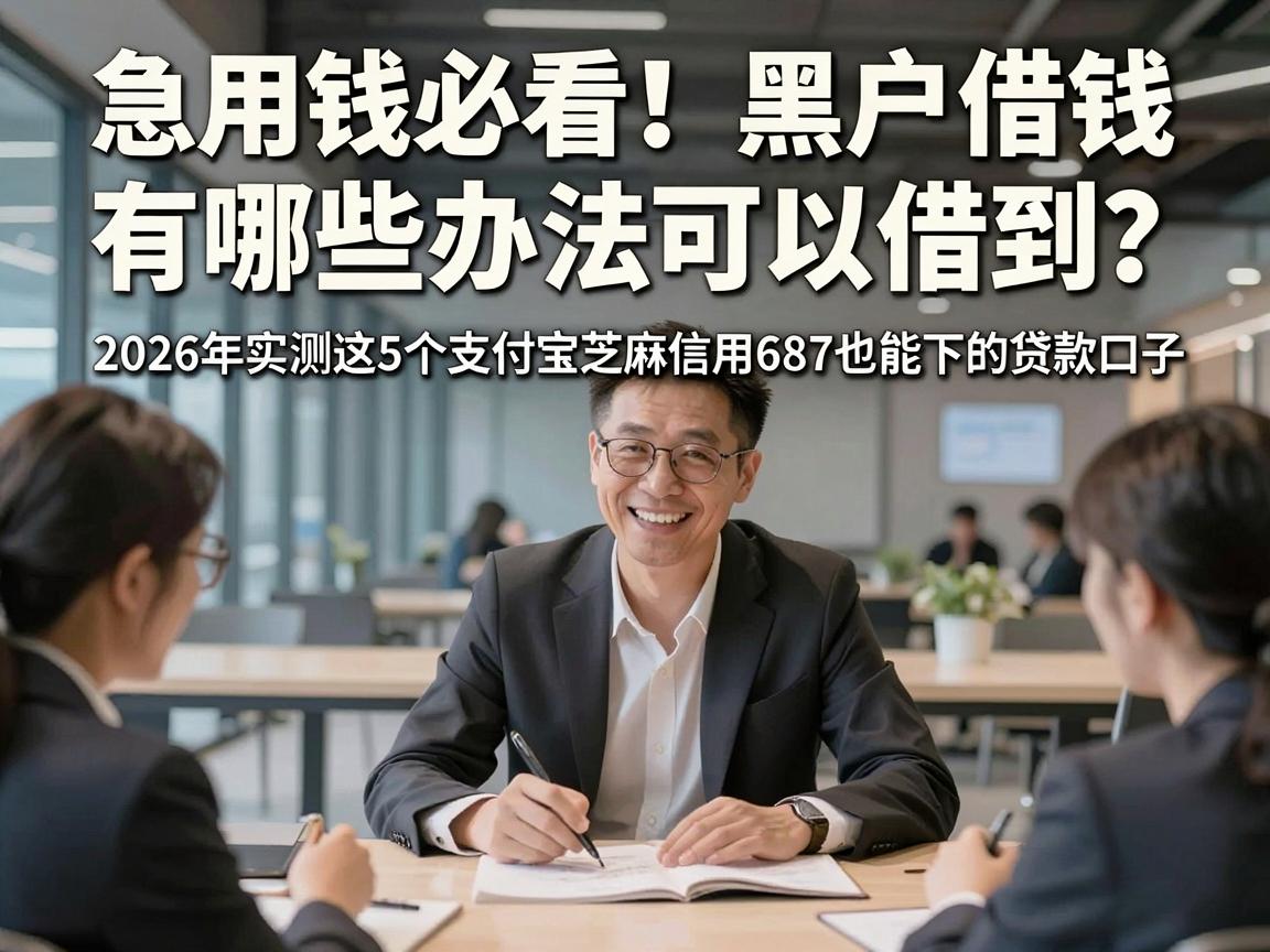 急用钱必看！黑户借钱有哪些办法可以借到？2026年实测这5个支付宝芝麻信用687也能下的贷款口子