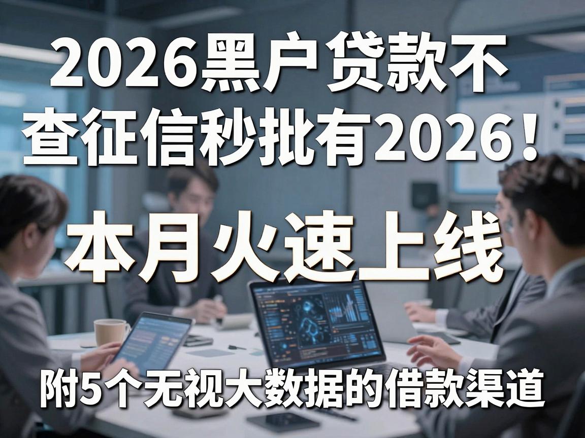 2026黑户贷款不查征信秒批有2026！本月火速上线，附5个无视大数据的借款渠道
