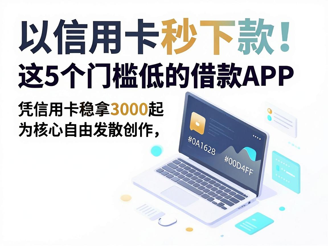 信用卡秒下款！这5个门槛低的借款APP，凭信用卡稳拿3000起