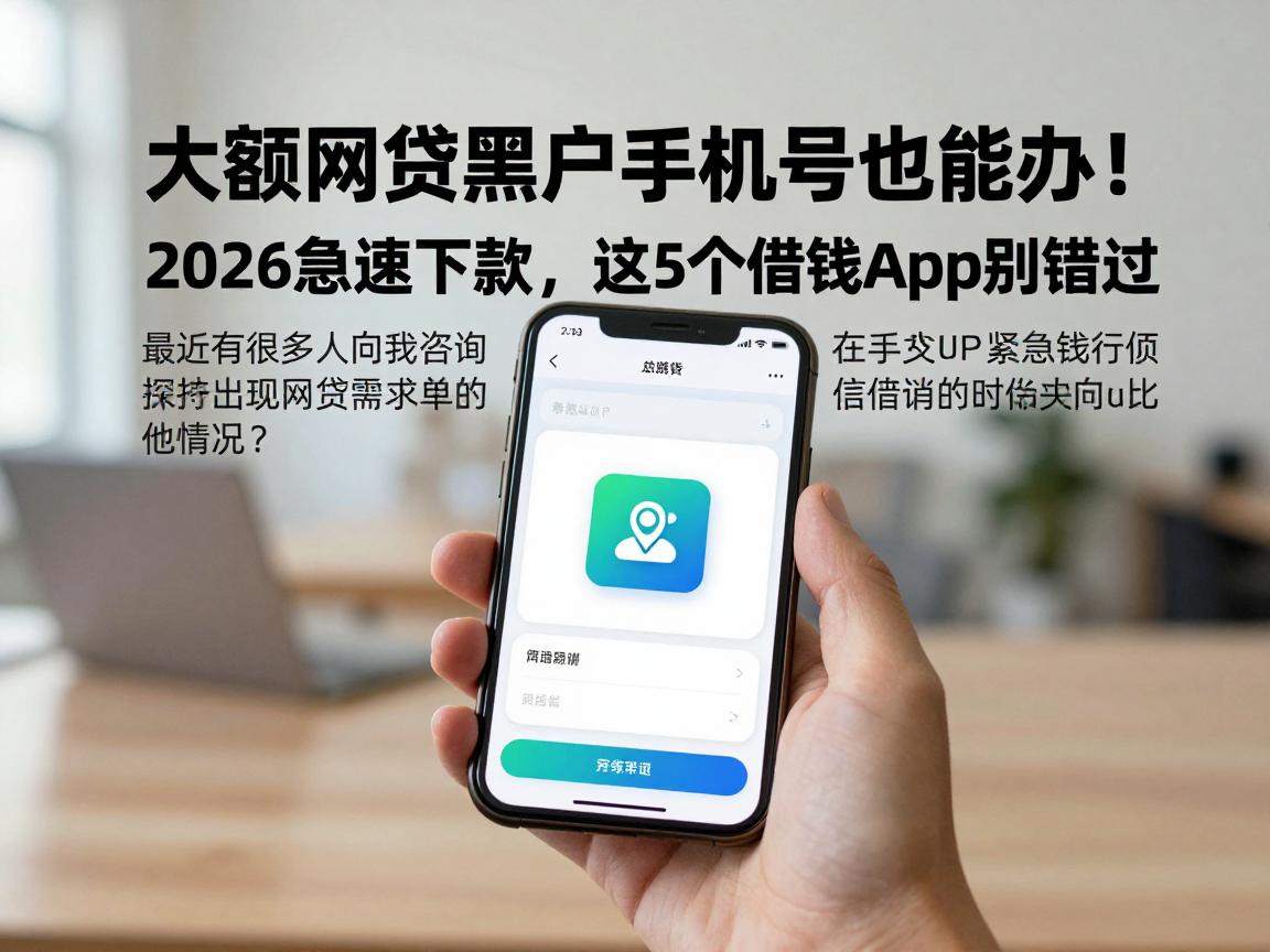 大额网贷黑户手机号也能办！2026急速下款，这5个借钱App别错过