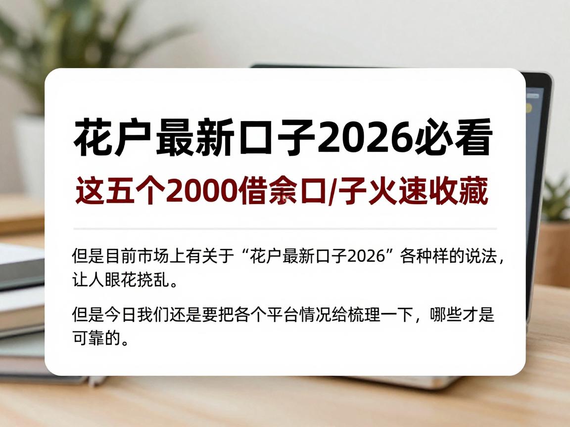 花户最新口子2026必看!这五个2000借款口子火速收藏