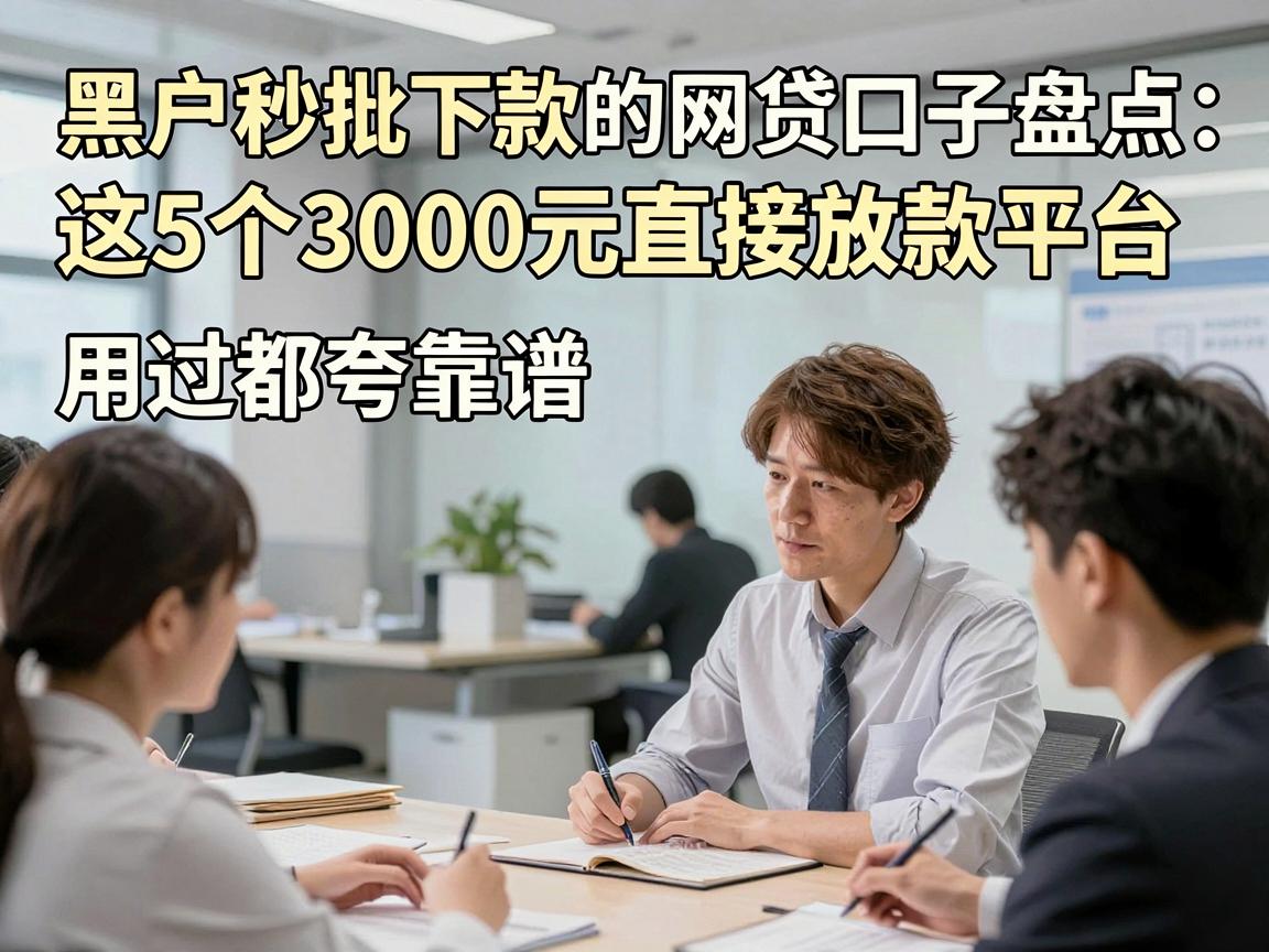 黑户秒批下款的网贷口子盘点：这5个3000元直接放款平台，用过都夸靠谱