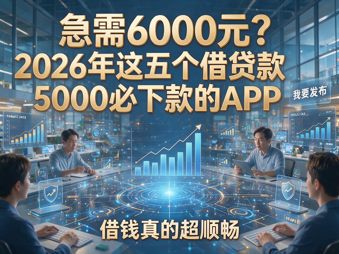 急需6000元？2026年这五个借贷款5000必下款的APP，借钱真的超顺畅！