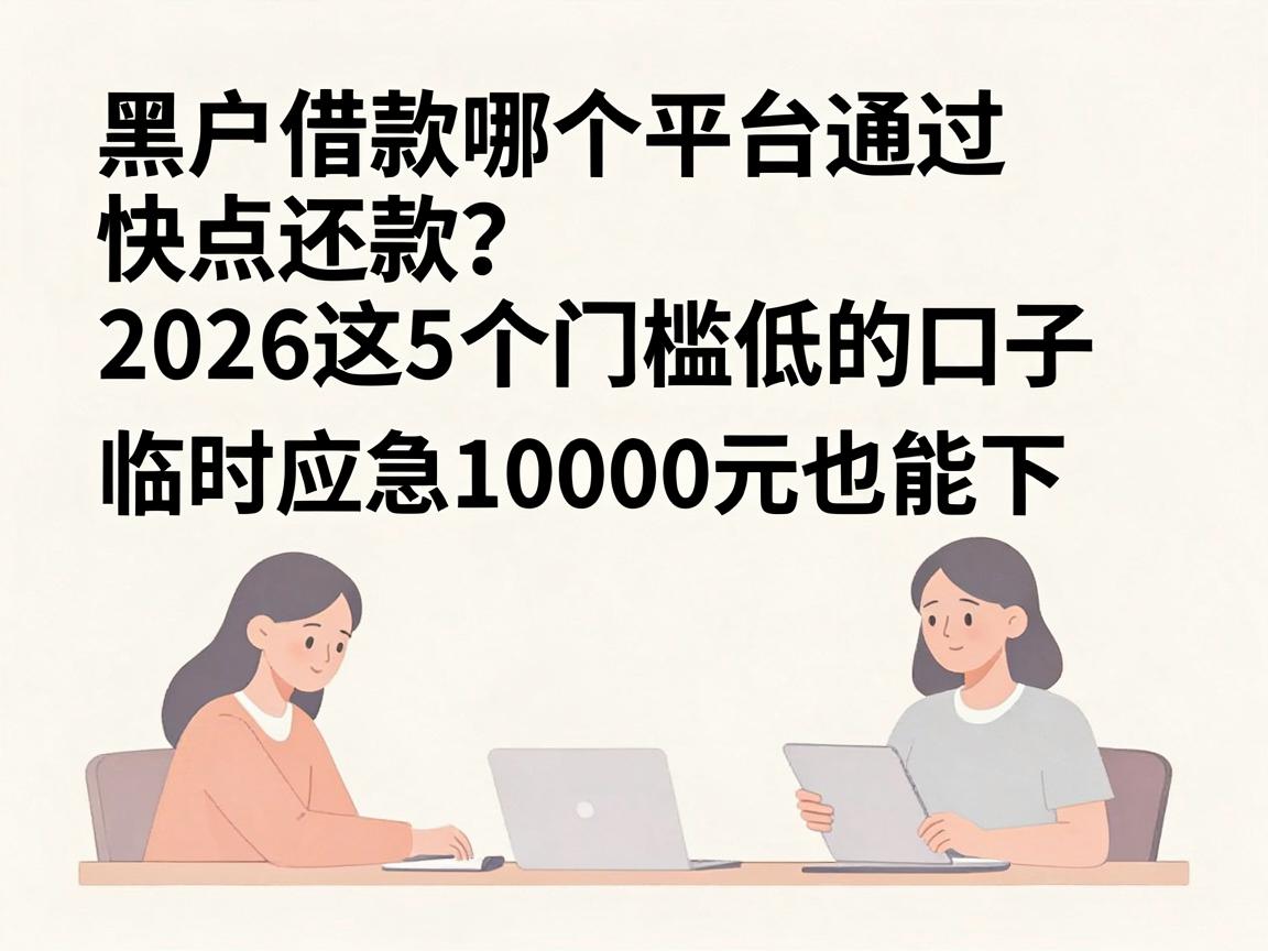 黑户借款哪个平台通过快点还款？2026这5个门槛低的口子，临时应急10000元也能下