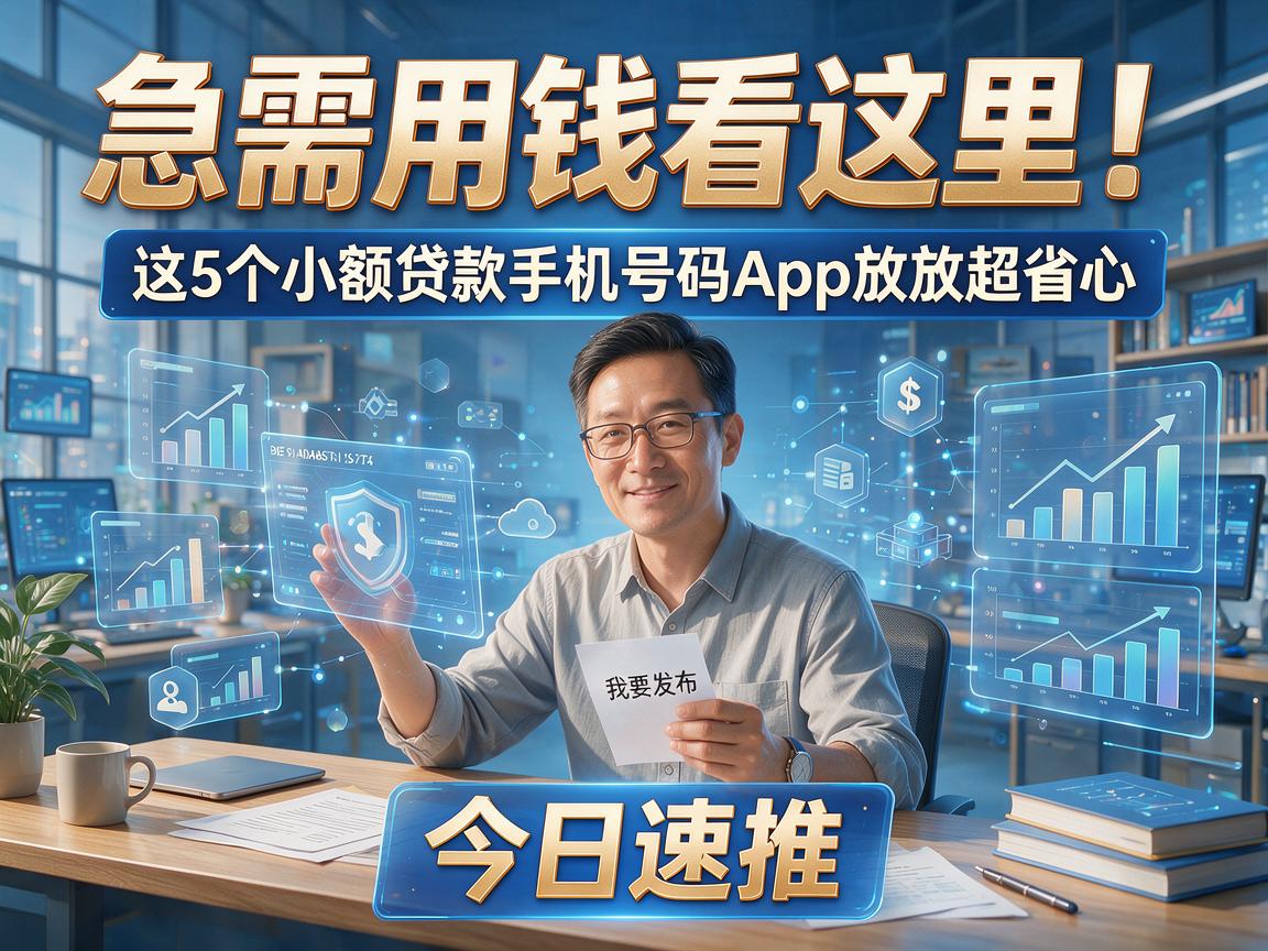 急需用钱看这里！这5个小额贷款手机号码App放款超省心，今日速推