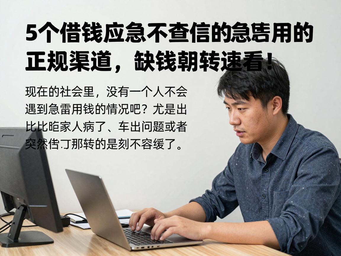 5个借钱应急不查信用的正规渠道，缺钱周转速看！