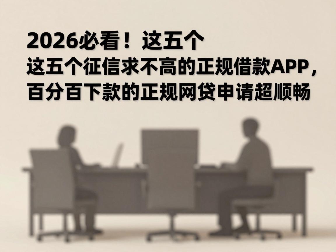 2026必看！这五个征信要求不高的正规借款APP，百分百下款的正规网贷申请超顺畅