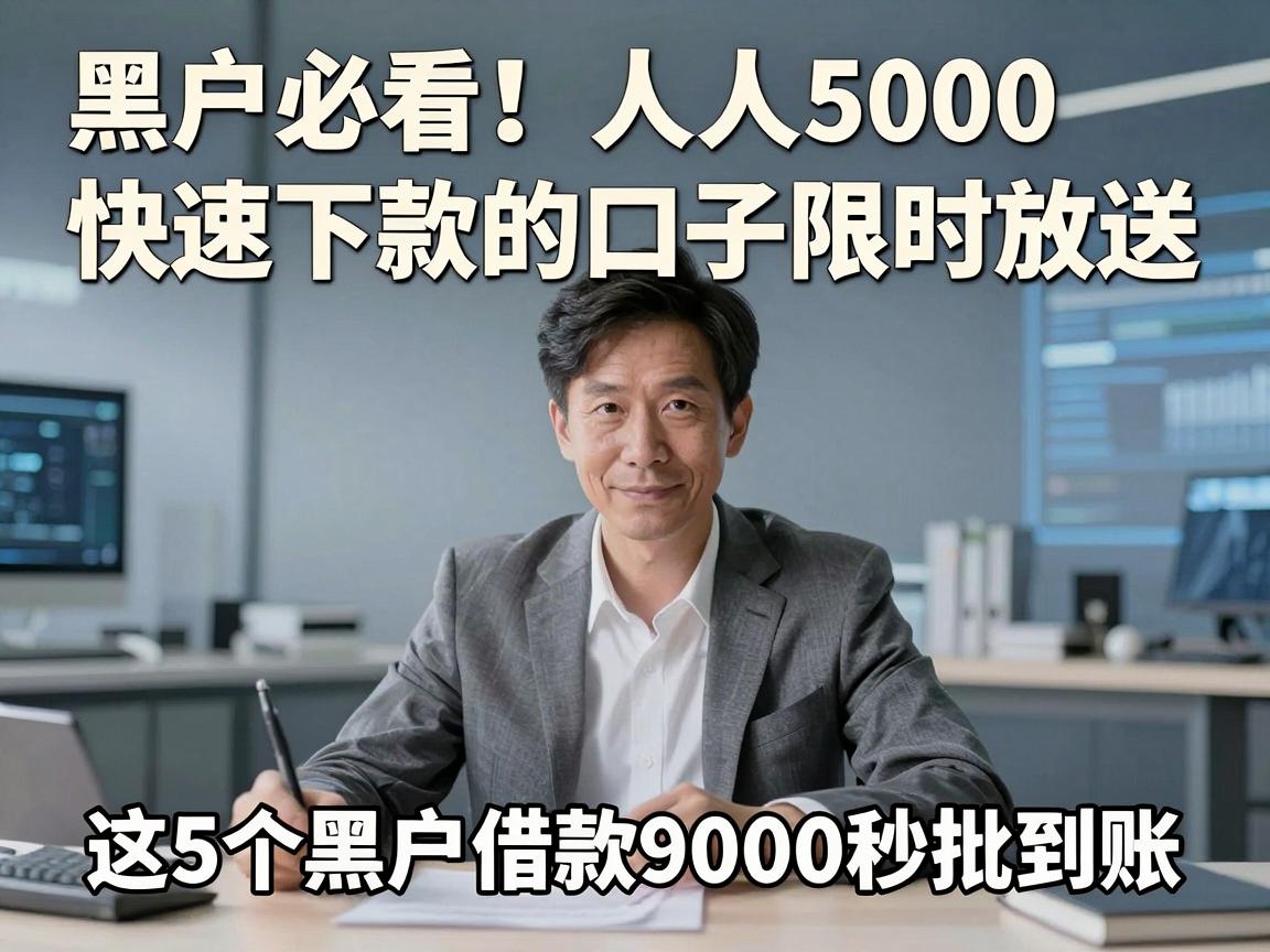 黑户必看！人人5000快速下款的口子限时放送，这5个黑户借款9000秒批到账