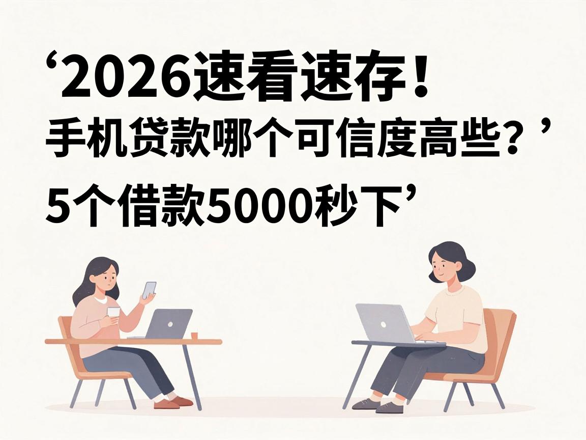 2026速看速存！手机贷款哪个可信度高些？这5个借款5000秒下无视的app亲测盘点
