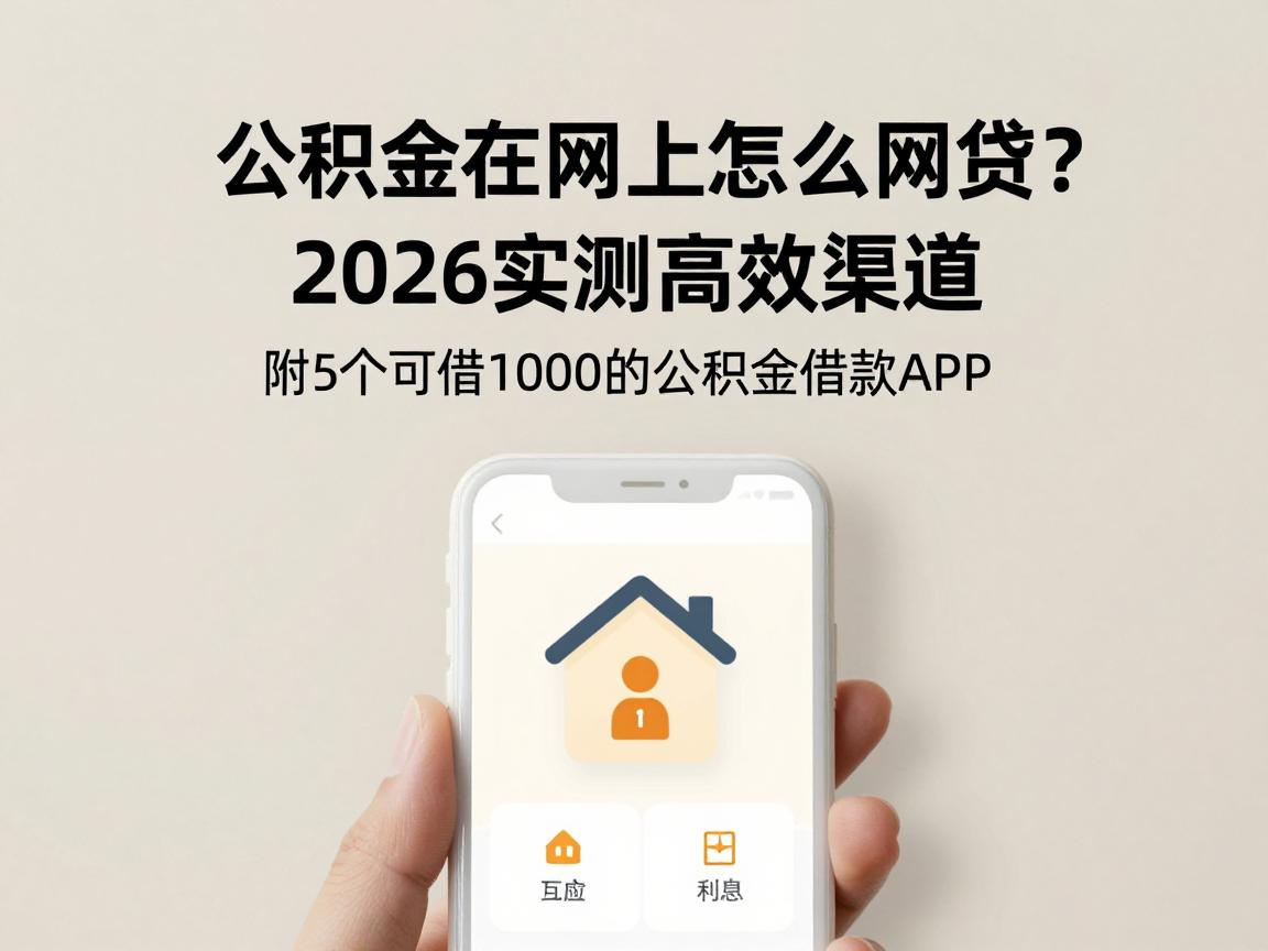 公积金在网上怎么网贷？2026实测高效渠道，附5个可借1000的公积金借款APP