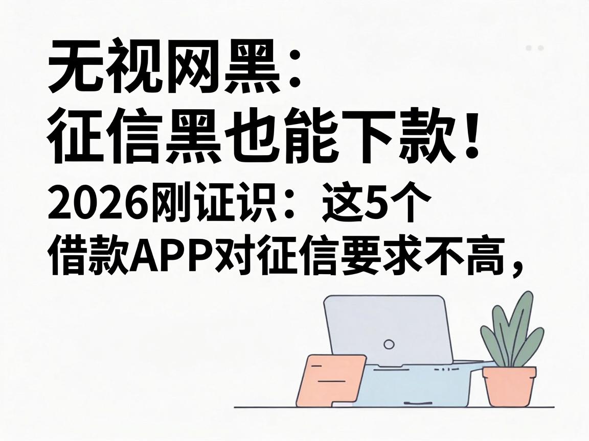 无视网黑、征信黑也能下款！2026刚证实：这5个借款APP对征信要求不高，小额贷款稳下款