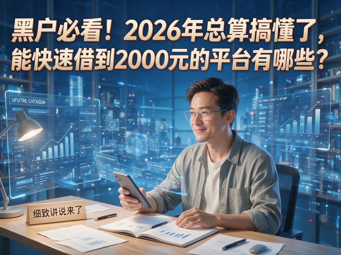 黑户必看！2026年总算搞懂了，能快速借到2000元的平台有哪些？细致讲说来了！