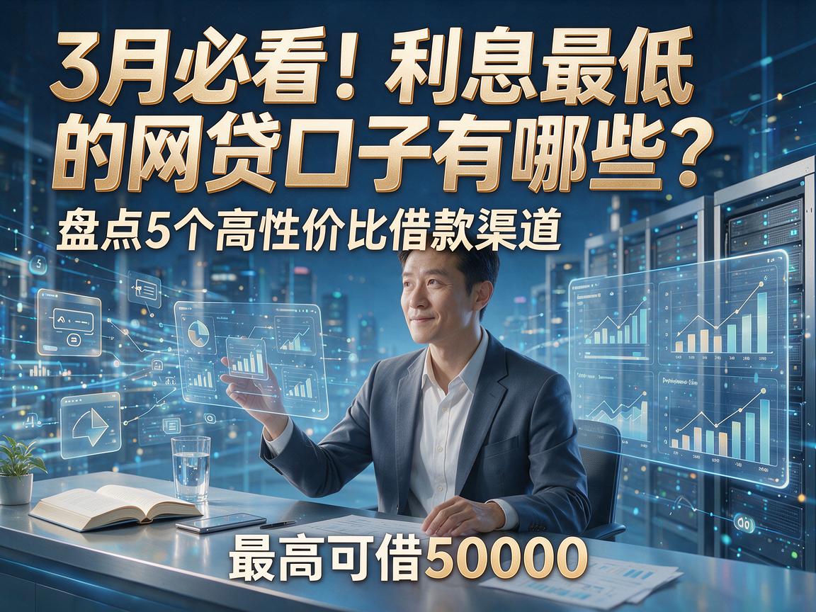 3月必看！利息最低的网贷口子有哪些？盘点5个高性价比借款渠道，最高可借50000