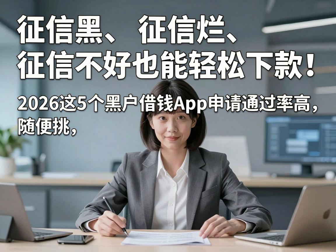 征信黑、征信烂、征信不好也能轻松下款！2026这5个黑户借钱App申请通过率高，随便挑！