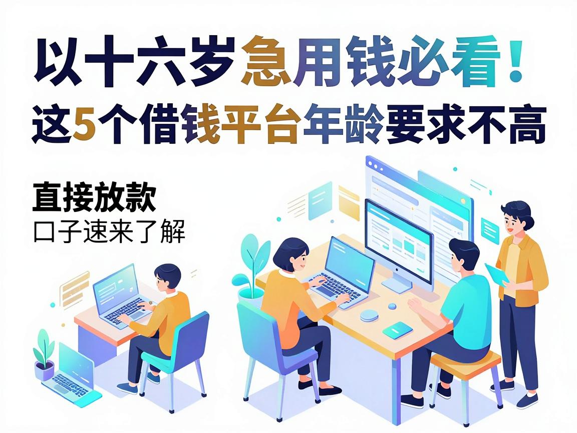 十六岁急用钱必看！这5个借钱平台年龄要求不高，直接放款口子速来了解