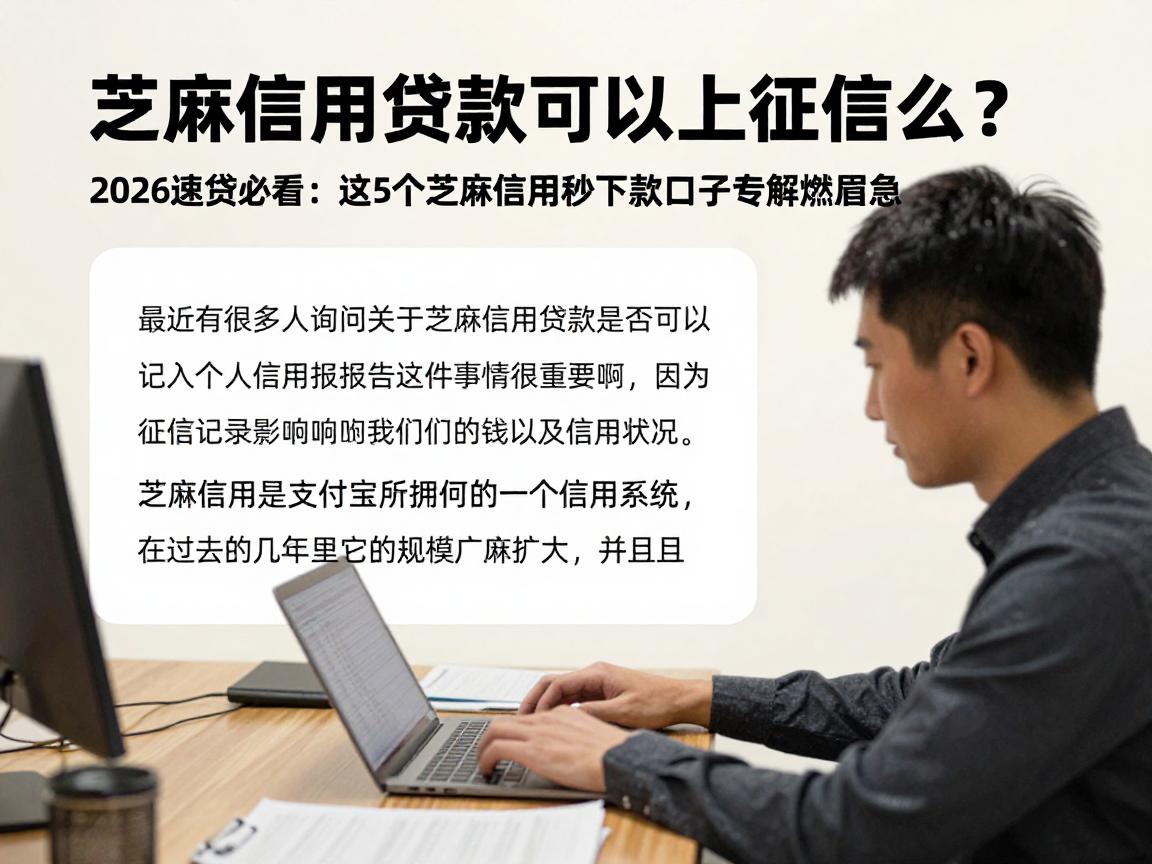 芝麻信用贷款可以上征信么？2026速贷必看：这5个芝麻信用秒下款口子专解燃眉急