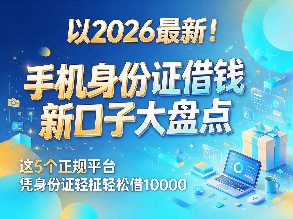 2026最新！手机身份证借钱新口子大盘点，这5个正规平台凭身份证轻松借10000