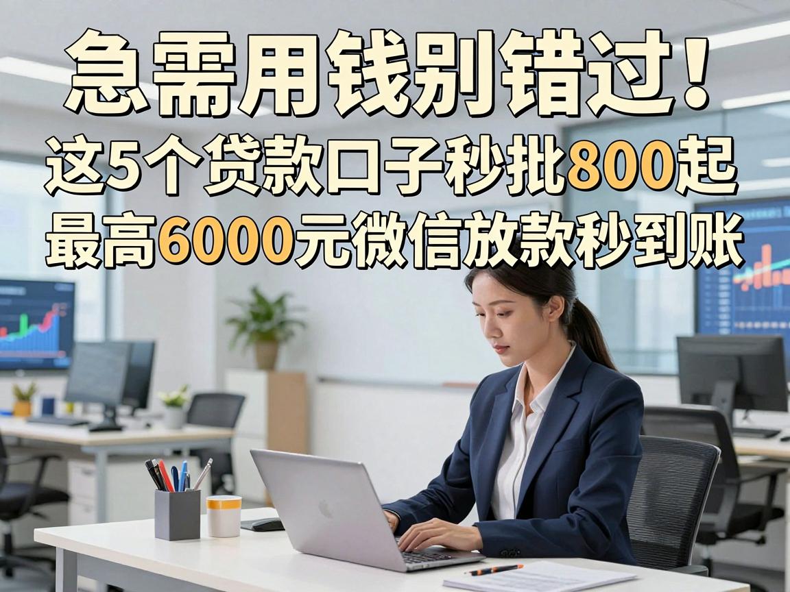 急需用钱别错过！这5个贷款口子秒批800起，最高6000元微信放款秒到账